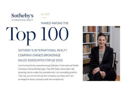 Named Top 100 Sales Associate, Q2 2023 (Sotheby’s Int. Realty)